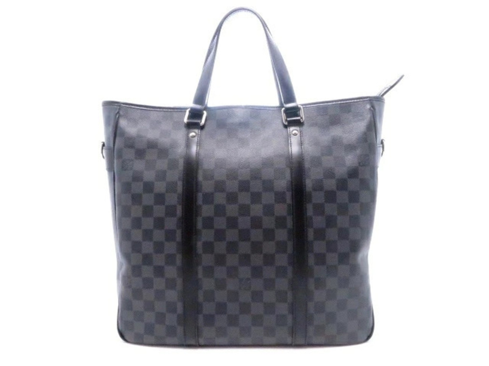 LOUIS VUITTON Tadao Tote Bag Damier Graphite Black